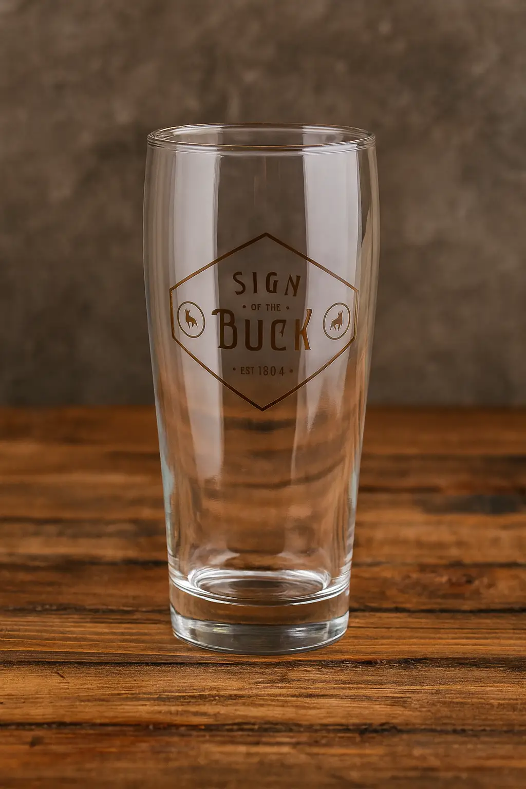 The Sign of the Buck Pint Glass